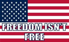 5in x 3in Freedom Isn't Free Sticker Car Truck Vehicle Bumper Decal picture