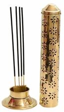 Brass Agarbatti Stand with Ash Catcher Beautiful Handmade Safety Incense Holder picture
