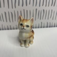 Vintage Orange Tabby Striped Cat Figurine Bone China Japan picture