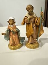Fontanini Nativity Figurines of MARY and Joseph Heirloom 5” Italy Set Of 2 picture