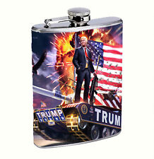 President Donald Trump 2024 L6 8oz Stainless Steel Flask Drinking Whiskey Liquor picture