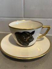 Vtg MCM Abercrombie & Fitch Frank Vosmansky Round Bottom Bull  Cup & Saucer Rare picture
