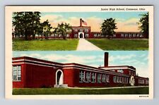 Conneaut OH-Ohio, Junior High School, Antique Vintage Souvenir Postcard picture