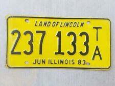 1983 Illinois IL License Plate 237 133 TA picture