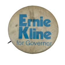 Vintage 1970s Ernie Kline For Governor Political Campaign Pinback Pin Button picture