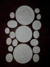 #2 18 Grand Tour Cameo Intaglios Medallions Seal Plaster Tassie miniatures Scene picture