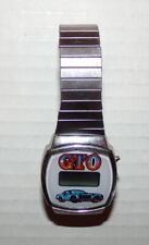 VINTAGE 1970's PONTIAC GTO WATCH NEEDS BATTERY picture