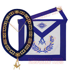 Masonic Regalia Blue Lodge Jr. Deacon Lambskin Aprons & Chain Collars + Jewel picture