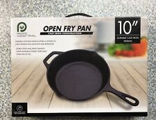 Cast Iron Skillet 10 Inch Open Fry Pan. Pre Seasoned by Pacific Trails.  New picture
