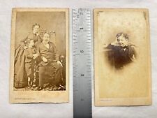 2 x c1866 CDV Napoleon III and Eugenie with Louis Prince Imperial Photograph picture