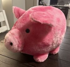 Fab NY Large Toy Plush Piggy Bank Coin Pink Pig Money Stuffed Animal picture
