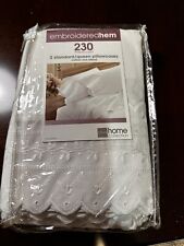 Jc Penny Home Collection White Felecity Embroidered Lace Trim Pillowcases NIP picture