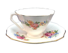 Radfords Bone China Cup & Saucer English England Roses Cottagecore Teacup Gold picture