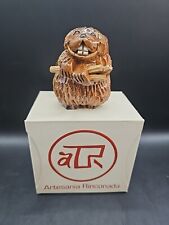 VINTAGE ARTISANIA RINCONADA GLOSSY BUSY BROWN BEAVER WITH ORIGINAL BOX picture