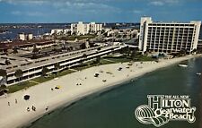 Postcard Florida Clearwater Beach Hilton Hotel Aerial View picture