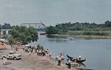 Postcard IN Clinton Indiana Gondola on the Wabash Italy Festival c1957 H15 picture