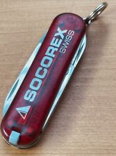 Victorinox CLASSIC Swiss Army Knife Ruby Red Translucent  'Socorex Swiss' LOGO picture