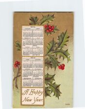Postcard 1910 Calendar A Happy New Year  Embossed Card picture