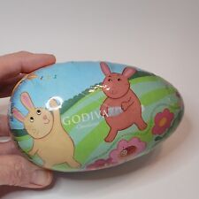 Godiva Chocolate Paper Mache? Easter Egg  Candy Container Ladybugs Decor 6.5