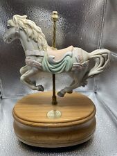 Vintage Bradley's Porcelain Carousel Horse Music Box Ltd. Edition 306/1500 made picture