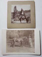 Antique Cabinet Photo Lot Cowboy/COWGIRL Aspen Ashcroft COLORADO Pitkin County picture