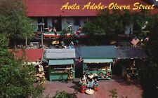 Postcard CA Los Angeles Avila Adobe Olvera Street Chrome Vintage PC J6259 picture