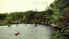 Vintage Massachusetts, Canoeing on the Charles River , Boston,  MA. c1910 picture