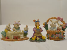 Bunny Statues set of 3, GREAT VALUE SOO CUTE picture