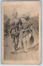 c1910's Postcard RPPC Photo Colonial Walking Posted Antique picture