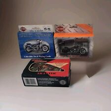 Lot Of 3 Harley Davidson Collectors Tins With Four Deck Of Harley Cards Sealed. picture