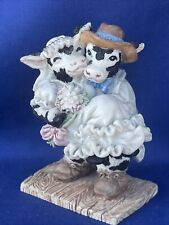 Vintage Cowtown Holy Mootrimoony Moo Cow Wedding Matrimony Cake Topper ❤️blt13m1 picture