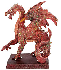 Mythology Medieval Celtic Red Dragon Majestic Legend Fantasy Figurine Statue 8