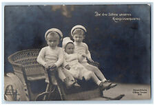 Germany Postcard The Three Sons of our Crown Prince Couple c1910 RPPC Photo picture