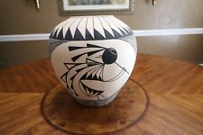VINTAGE EXTRA LARGE ACOMA PUEBLO POTTERY by CHRIS CHINO 1998 picture
