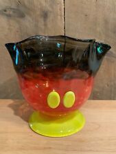 MINT Disney Arribas Brothers Mickey Mouse Blown Glass Bowl picture