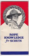 c1933 Rope Knowledge for Scouts Booklet 32p ~Publ. The Columbian Rope & Twine Co picture