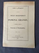 1893 By-Laws of West Rockingham NH, No. 10, Patrons of Husbandry picture