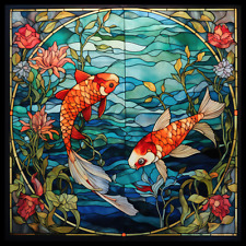 Koi Fish in a Pond Large Refrigerator Magnet picture