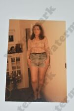 curvy mature woman in jean shorts candid VINTAGE PHOTOGRAPH  Gs picture