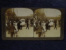 1904 Railroad WABASH Limited WRECK Litchfield,IL HORSE AMBULANCE Stereoview picture