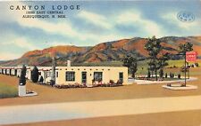 Albuquerque NM New Mexico Canyon Lodge Motel Route 66 Sandia Mtn Vtg Postcard Z2 picture