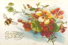 1909 Gretting Postcard ~ Greetings & Best Wishes ~ Embossed ~ #-5180 picture