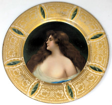 Antique 1905 Vienna Art Plates Lady Portrait Tin Advertising Dan & Sol's HR21 picture