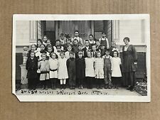 Postcard RPPC Jefferson Oregon Elementary Grade School Class Children 1915-1916 picture