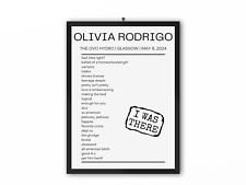 Olivia Rodrigo The OVO Hydro Glasgow May 8, 2024 Replica Setlist picture