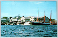 c1960s Boothbay Harbor Maine Fishermans Wharf Vintage Postcard picture