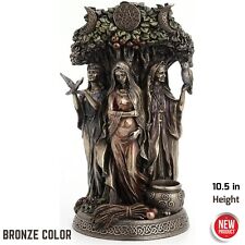 Danu Irish Triple Moon Goddess Statue Maide Mother Crone Celtic Tree Wicca Altar picture