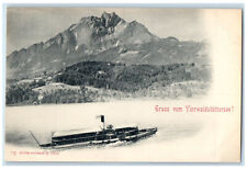 c1905 Greetings from Yierwaldstattersee Germania Steamer Switzerland Postcard picture