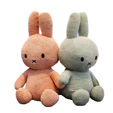 (Set of 2) New Miffy Rabbit Light Pink Green Sitting LARGE Toy Plush Pillow Home picture