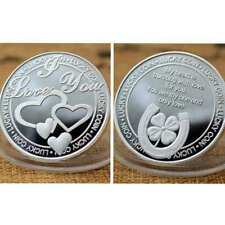 Lucky Love Coin I Love You Commemorative Coin Romance Couple Gifts Silver Plate picture